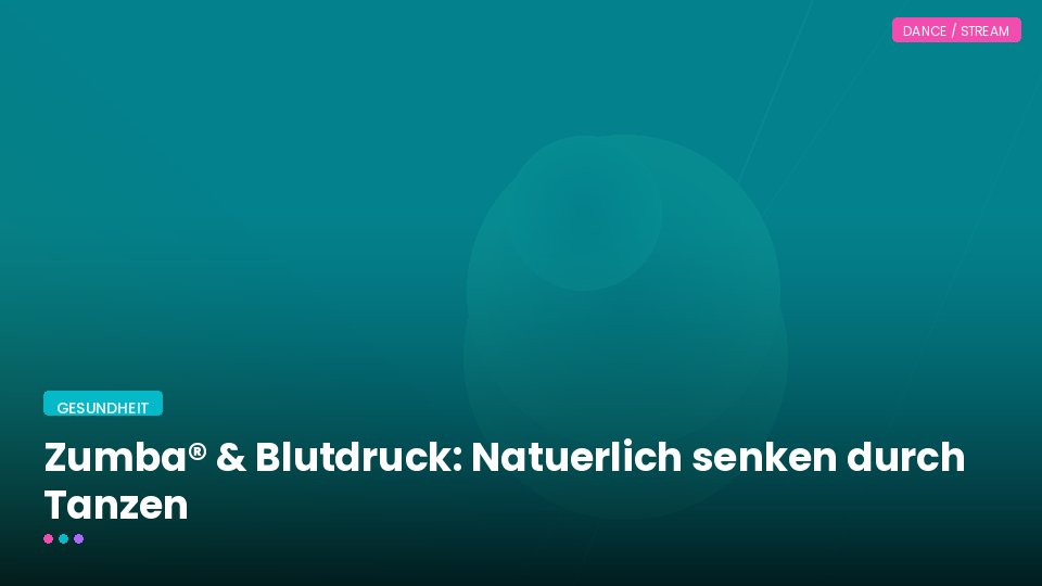Zumba® & Blutdruck: Natuerlich senken durch Tanzen