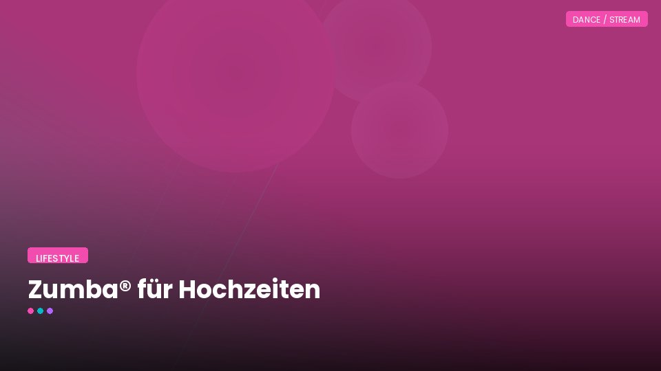 Zumba® für Hochzeiten