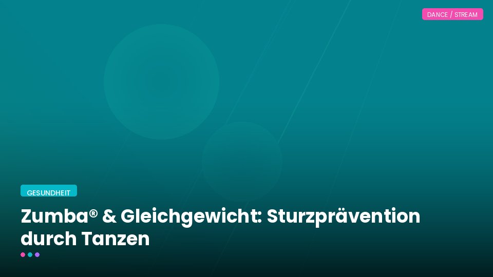 Zumba® & Gleichgewicht: Sturzprävention durch Tanzen