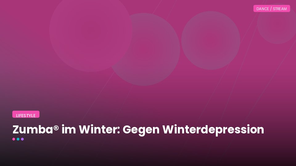 Zumba® im Winter: Gegen Winterdepression
